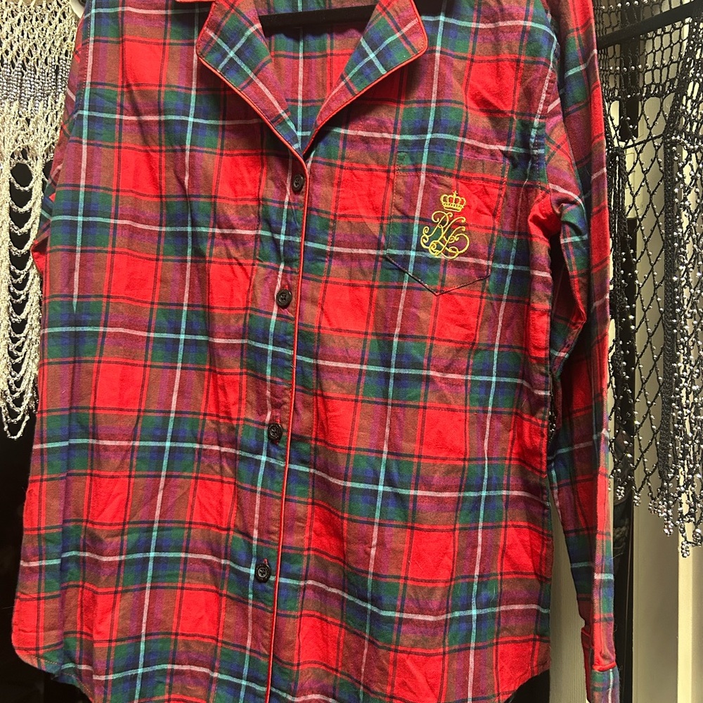 Polo by Ralph Lauren Red and Blue Plaid Pajama Set